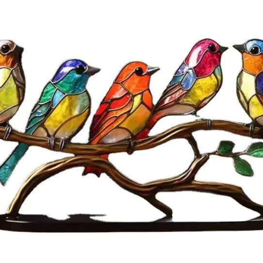 Bird Series Alloy Home Decor Figurines Removable Base Design - product feature